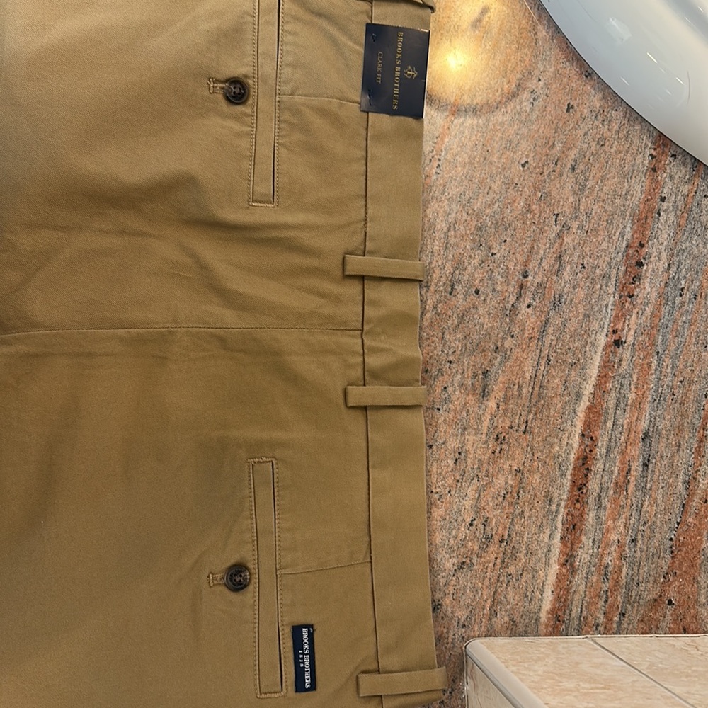 Brooks, Brothers, Cotton, classic chinos. Clark fit. - Picture 2 of 6